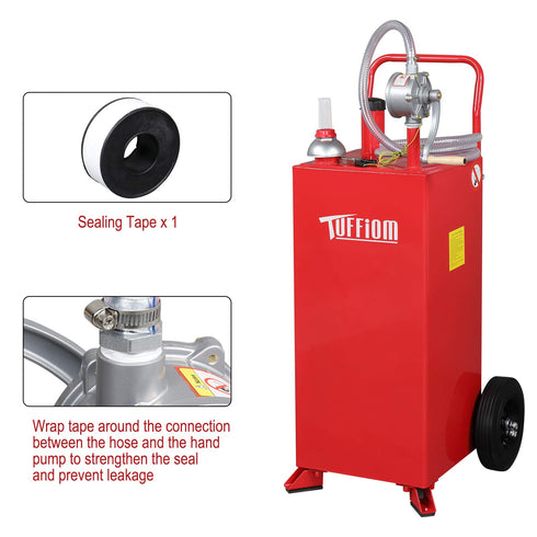 TUFFIOM 20/30/35 Gallon Portable Fuel Storage Tank with Wheels